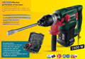 Marteau pneumatique Perforateur burineur pour percer avec percussion et travailler au burin et burineur Parkside 1500W avec accessoires PBH: PBH 1500