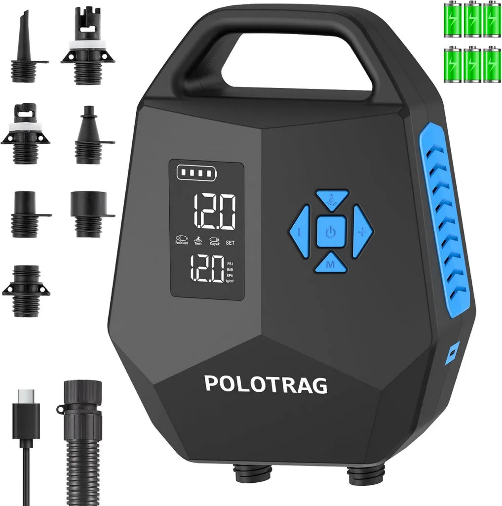 Pompe Électrique Rechargeable 20 PSI pour Kayak et Matelas Gonflables