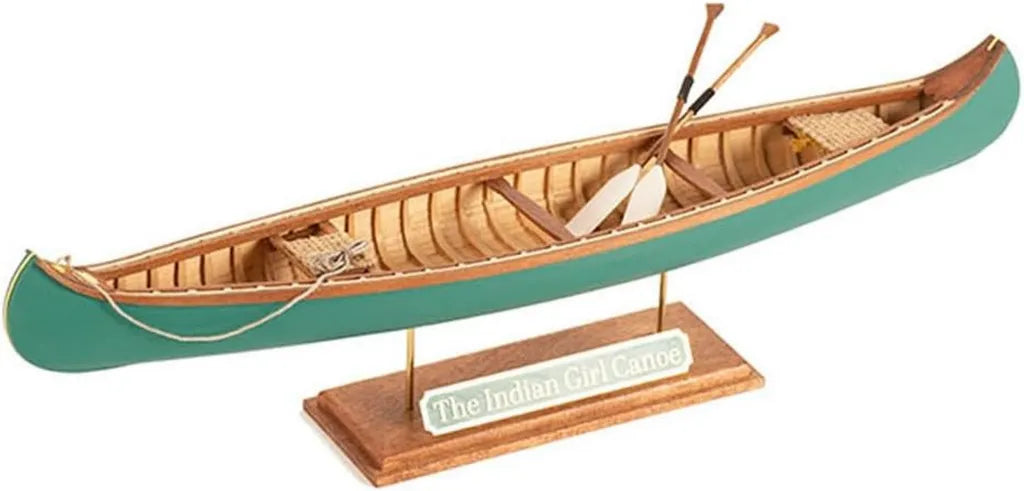 Maquette de Canoë Amérindien en Bois - Échelle 1:16 - Niveau Débutant