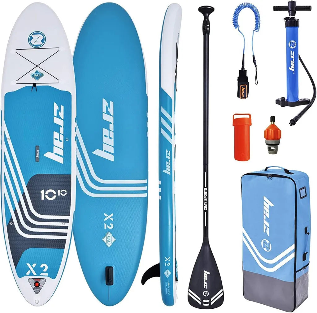 Planche de Paddle Gonflable Zray X-Rider X1 - Sport Extérieur avec Technologie Agile Légère, Bleu/Blanc