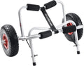 Chariot de Transport pour Kayak avec Roues Pneumatiques - Charge Maximale 68 kg - Couleur Argentée