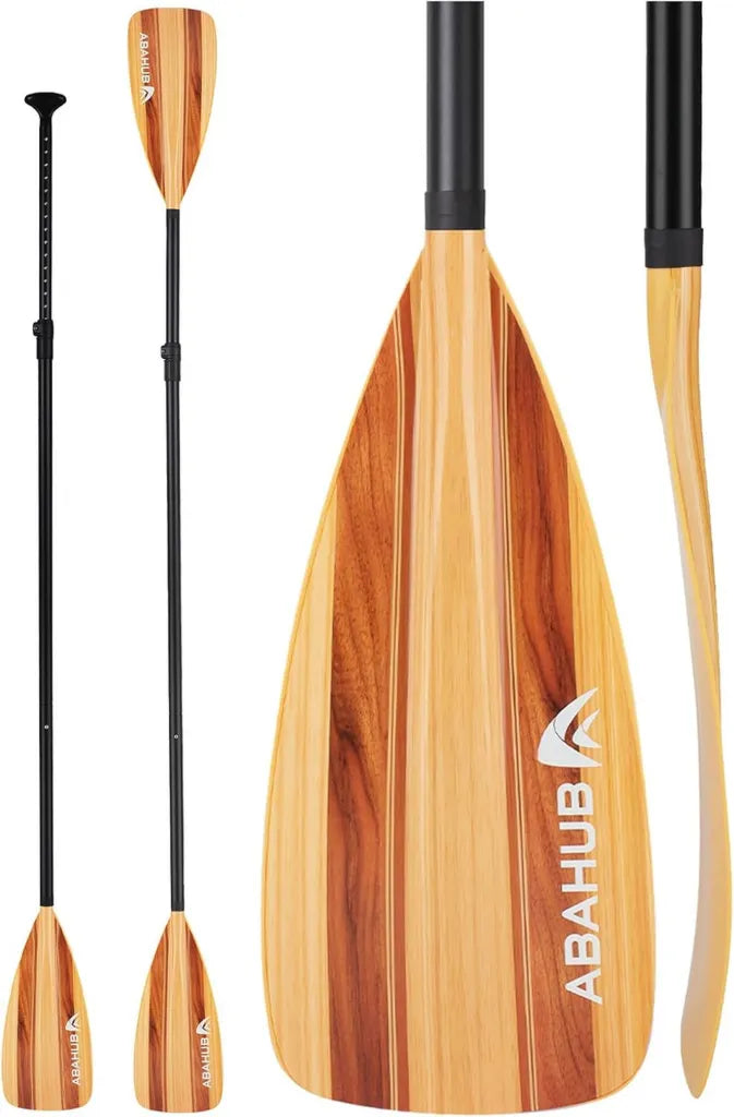 Abahub Pagaie Réglable en Aluminium 2-en-1 pour SUP et Kayak, Lame en Nylon Revêtue de PU, 173-213cm, Options de Couleur