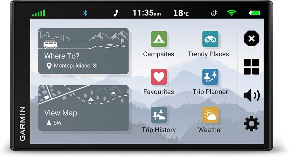 GPS Garmin Campervan 6,65' pour Vans - Cartes Europe 46 Pays - Idéal Road Trips