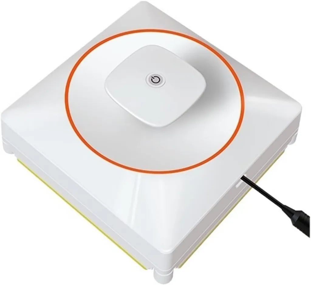 Robot Nettoyeur de Vitres Intelligent avec Pulvérisation d'Eau et Télécommande - Blanc