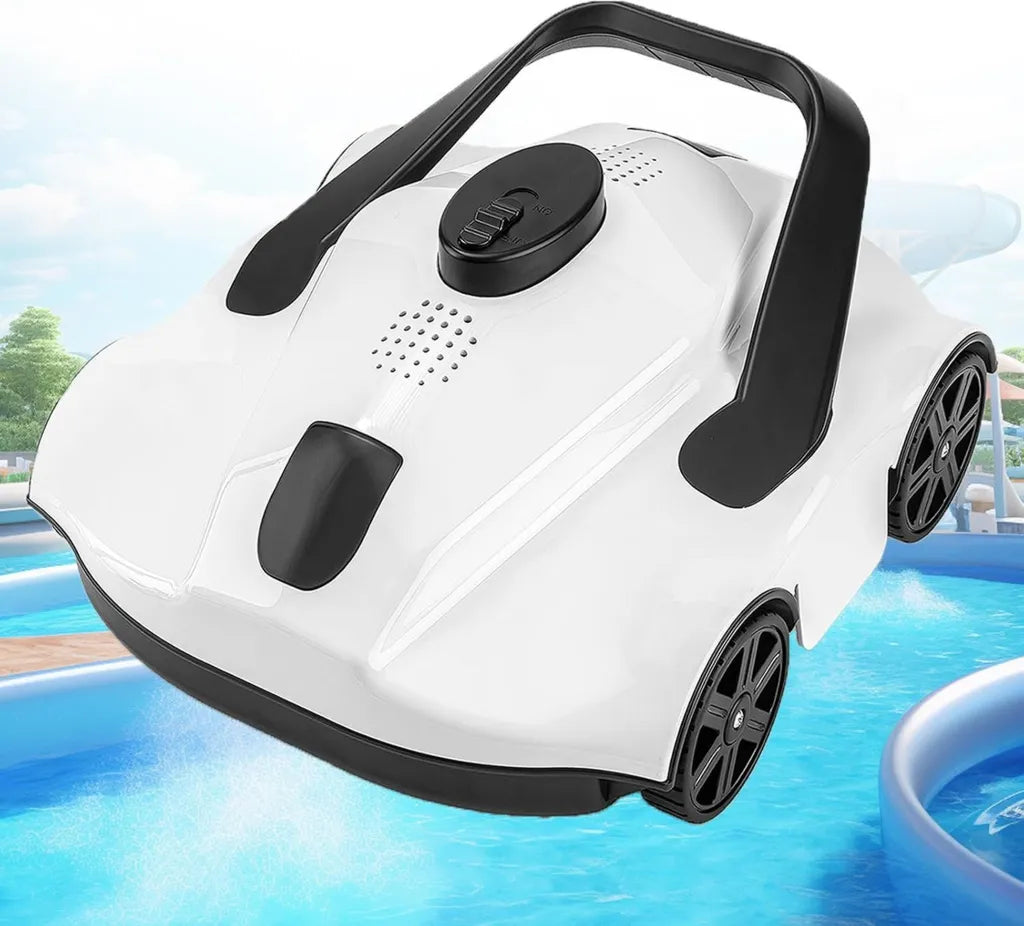Robot de nettoyage piscine avec application, technologie intelligente de cartographie, aspirateur automatique pour piscines jusqu'à 100 m², gris
