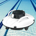 Aspirateur de Piscine Automatique sans Fil 30W, Escalade Murale 90°, Autonomie 180 Minutes, Double Moteur, Poignée Ergonomique