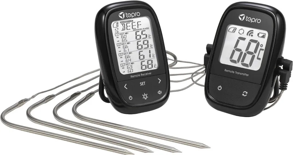 Thermomètre de Barbecue Noir Tepro pour Jardin