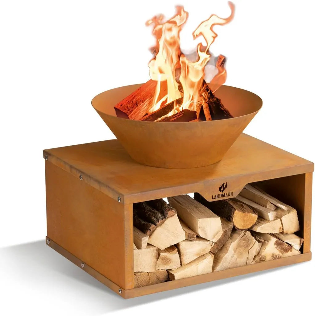 Brasero Landmann avec Compartiment de Rangement pour Bois