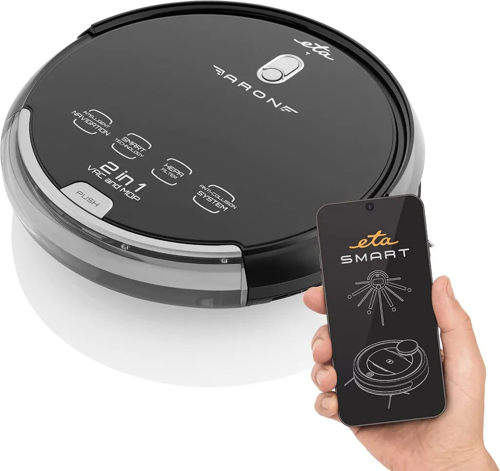 Aspirateur Robot 2 en 1 avec Application Intelligente - Modèle Aron Noir