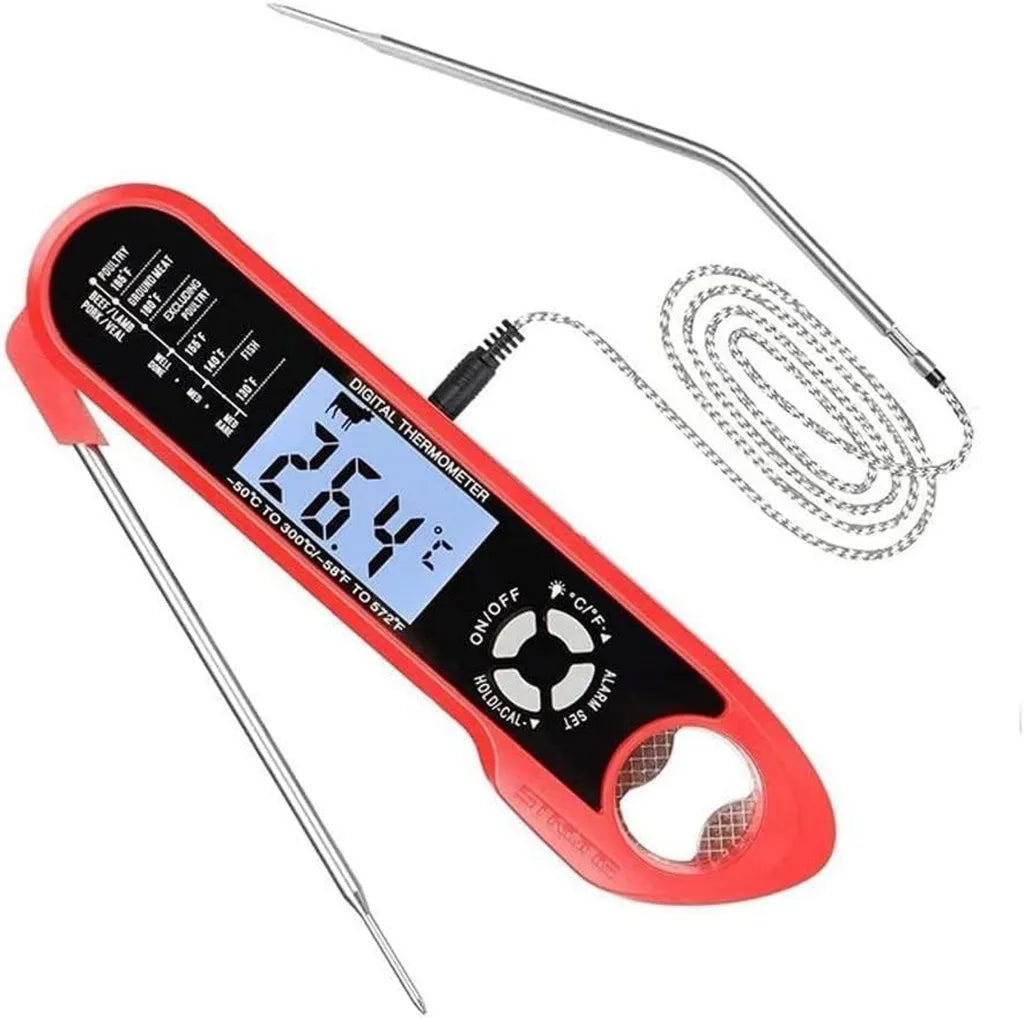 Thermomètre Alimentaire Numérique Étanche à Double Sonde pour Viande et Barbecue