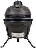 Barbecue Kamado 13 Pouces Noir Brun HEAT Premium