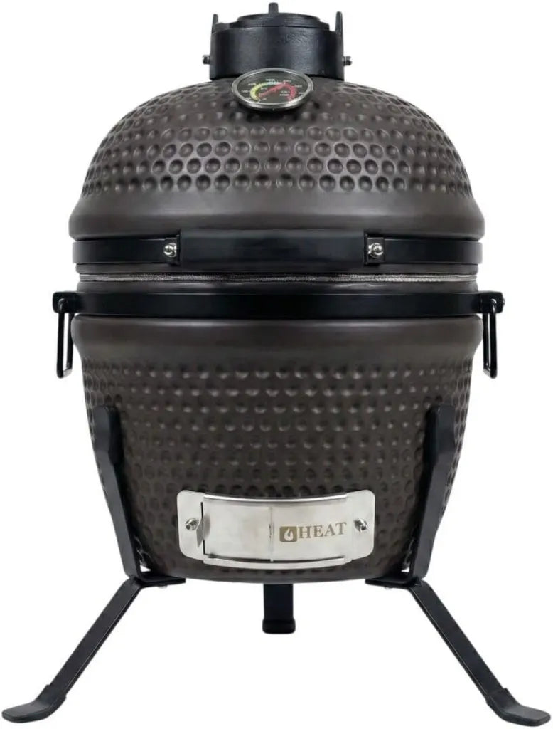Barbecue Kamado 13 Pouces Noir Brun HEAT Premium