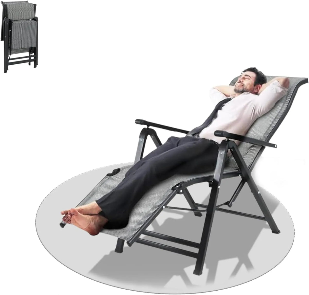 Bain de soleil — position zéro gravité, avec dossier, avec coussins, réglable, Set de 1, 200 KG
