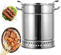 Grill portable sans fumée avec rôtissoire verticale à charbon, idéal pour barbecue extérieur