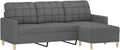 Canapé — Trois Places, revêtement en tissu, 3 Places, 180 cm, gris