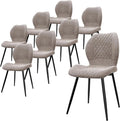 Chaise – en métal, Lot de 8, marron