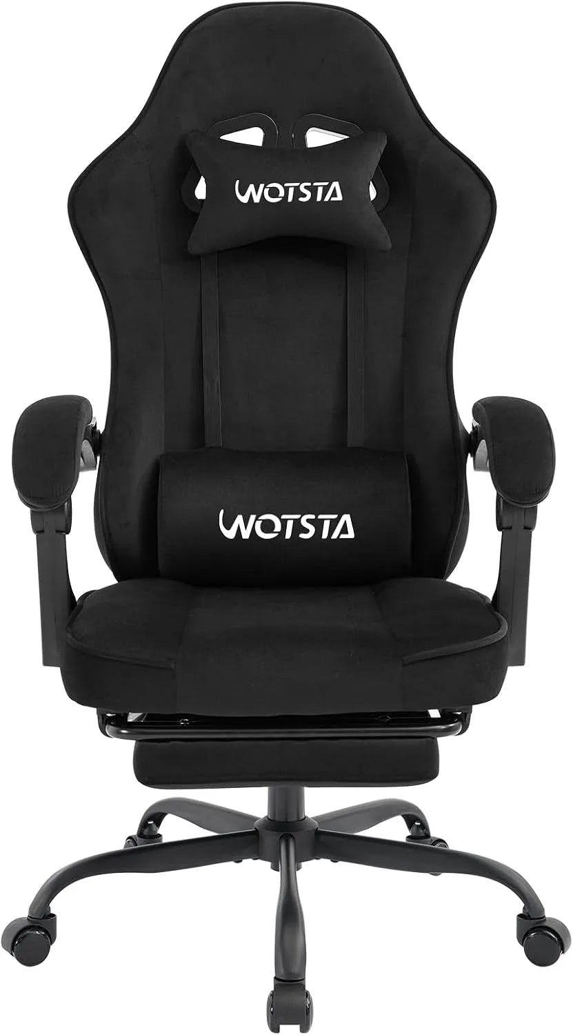 Bureau et table informatique – revêtement en tissu, avec coussins, pour gaming, 120 kg, avec fonction massage