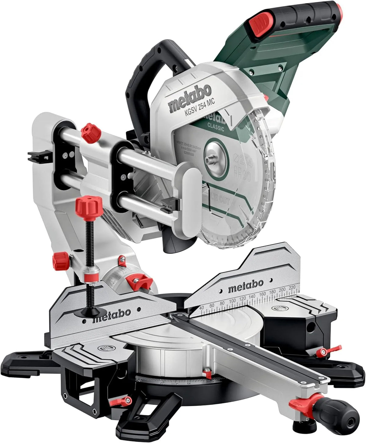 Metabo KGSV 254 Scie à onglet – vitesse variable, en plastique, format compact, inclinaison réglable, 1800W