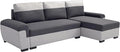 Canapé d'angle et canapé panoramique – réversible, revêtement en tissu, convertible, anthracite