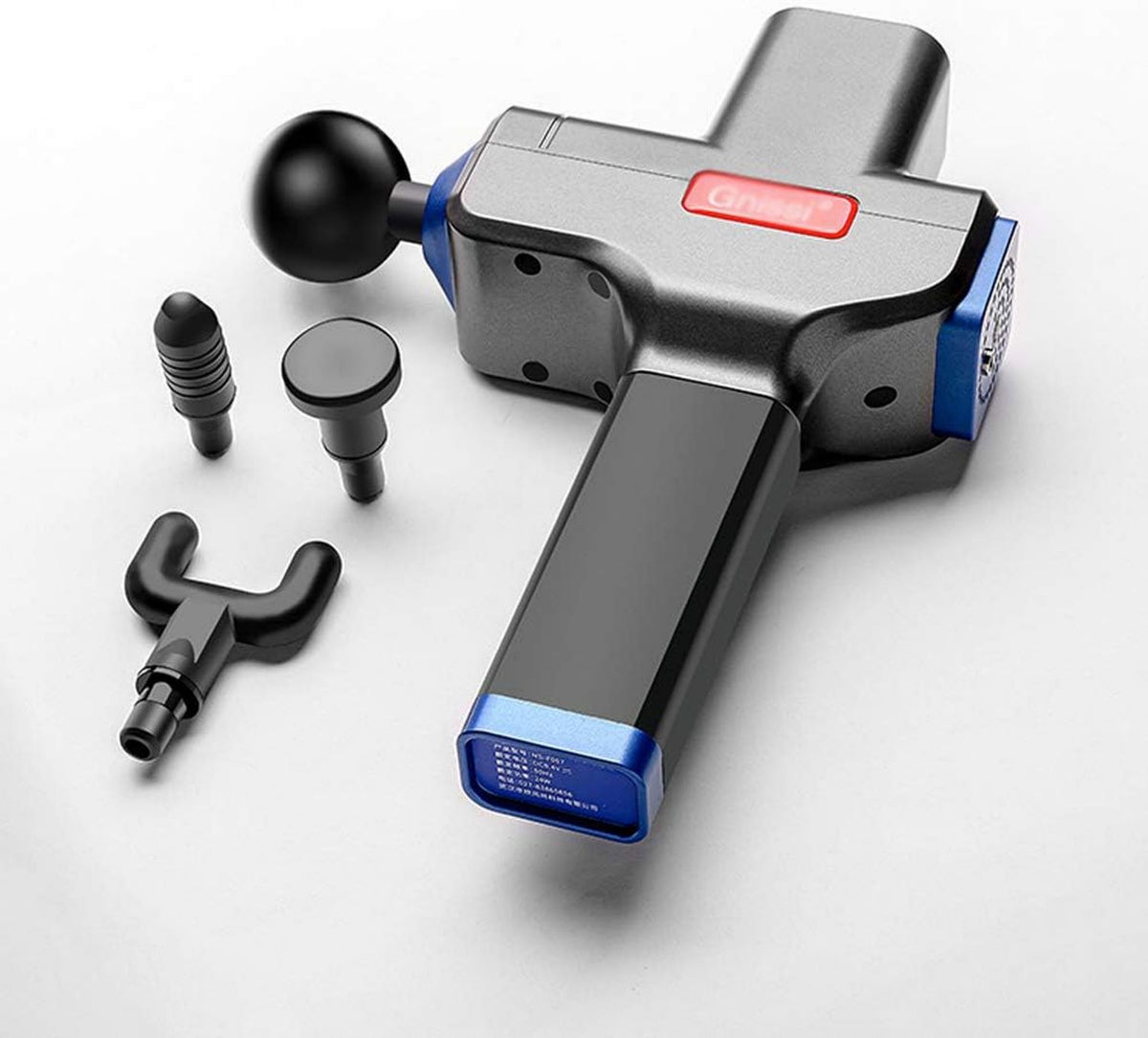 Pistolet de massage: réglable, vitesse réglable, 2600mAh, 6 Vitesses
