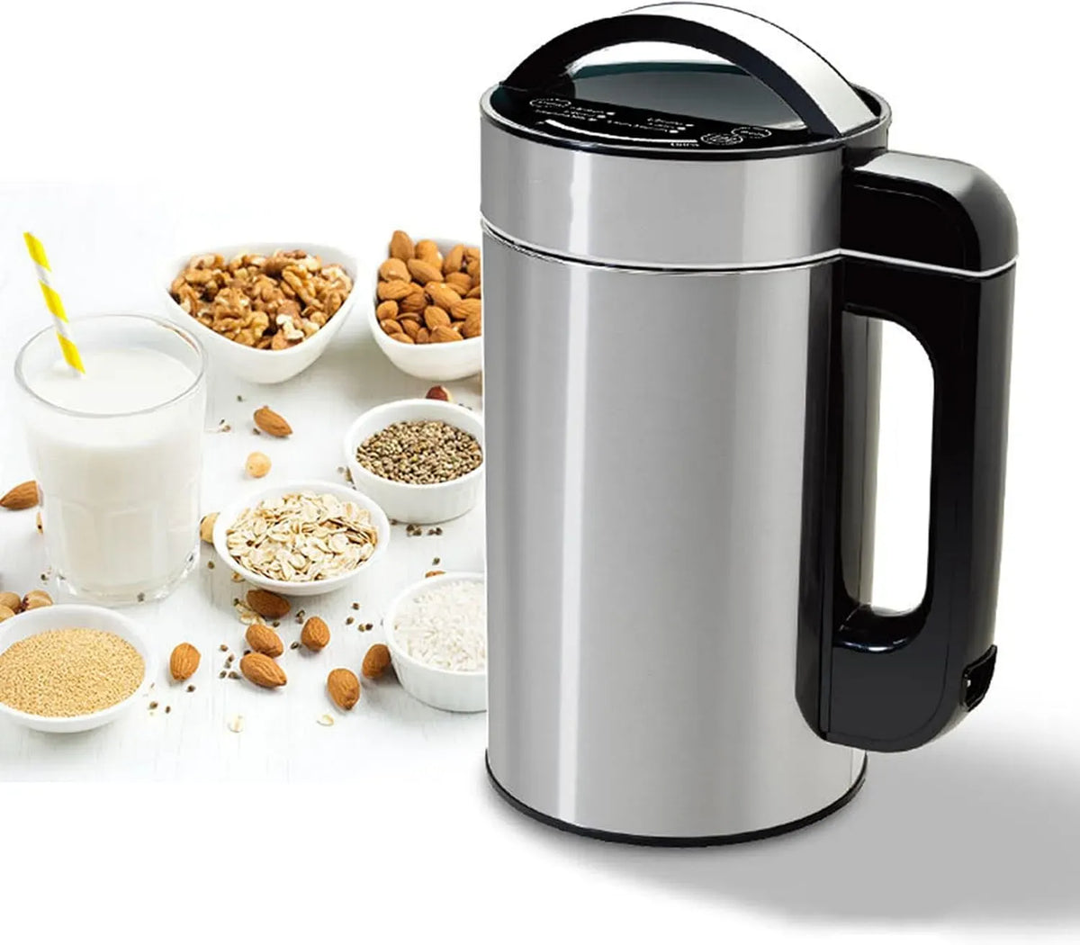 Machine à lait, machine à lait végétal et lait de noix, 1,5 L, pour lait d'amande