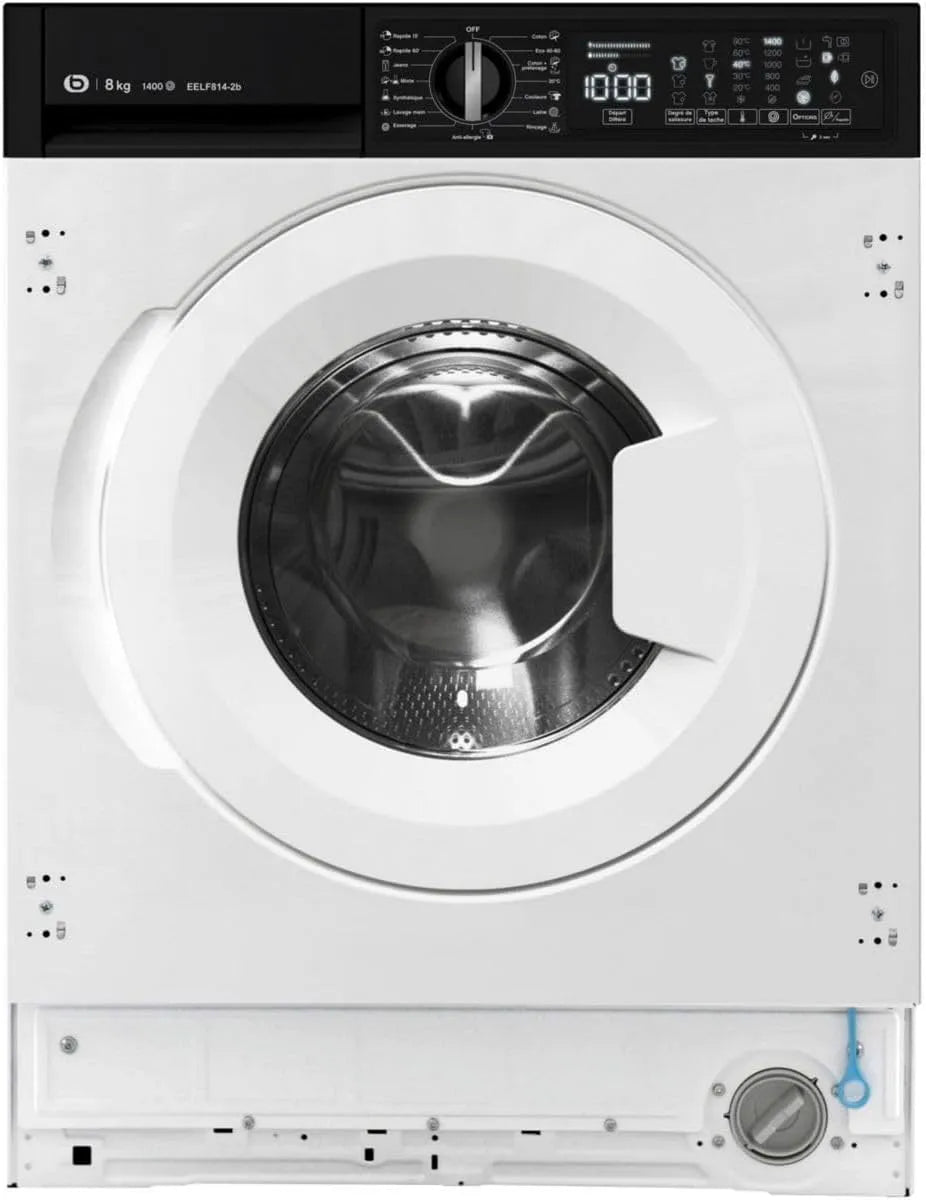 Lave-linge EELF814-2b, encastrable, Lave linge hublot encastrable ESSENTIELB EELF814-2b