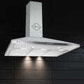 Hotte aspirante, 90 cm, 1000 m3/h, hotte de cuisine, évacuation et recyclage, installation murale, acier inoxydable