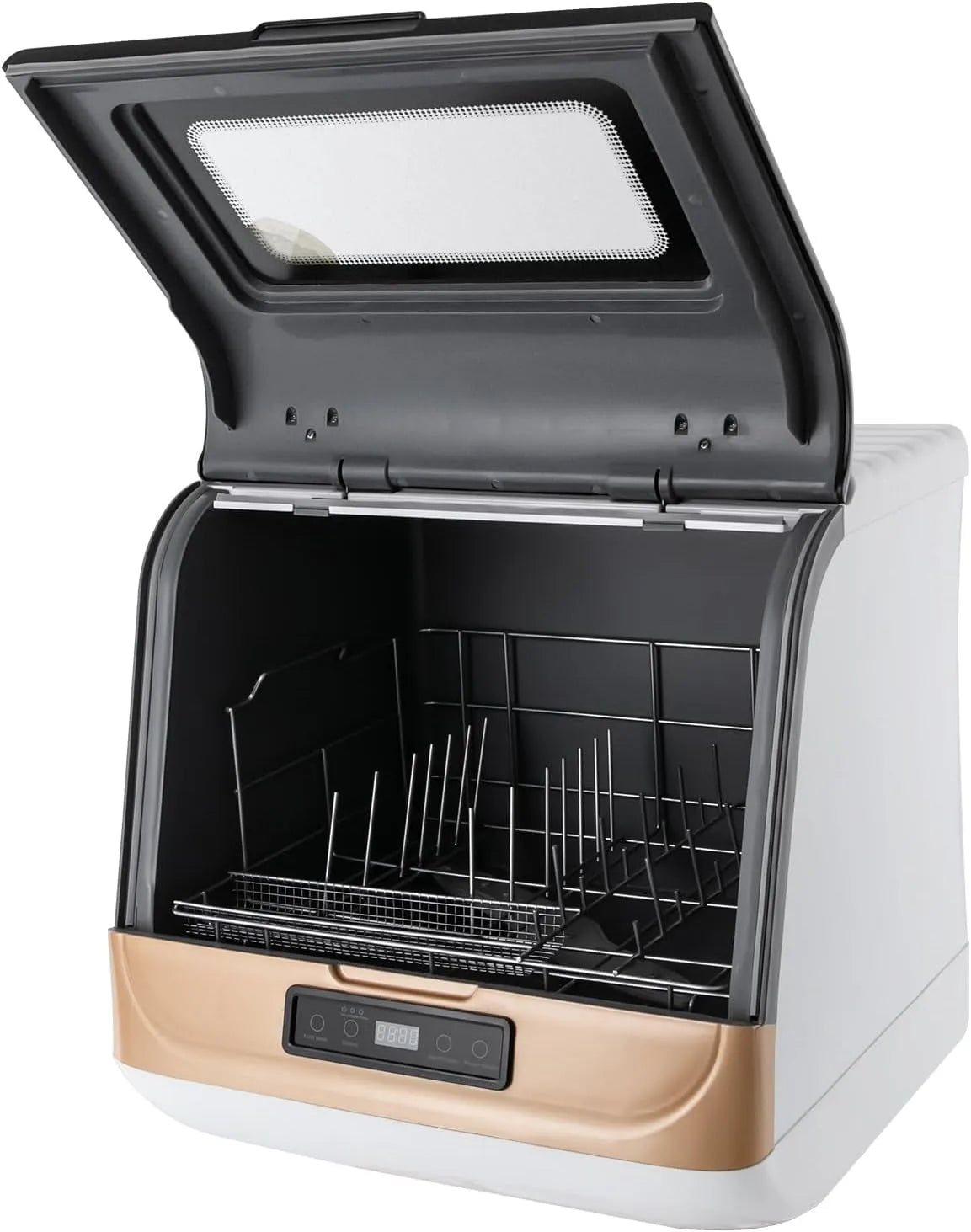 Lave-vaisselle, 800 W, 5 programmes, tactile, lave-vaisselle de table avec 2 modes de lavage et indicateur LED