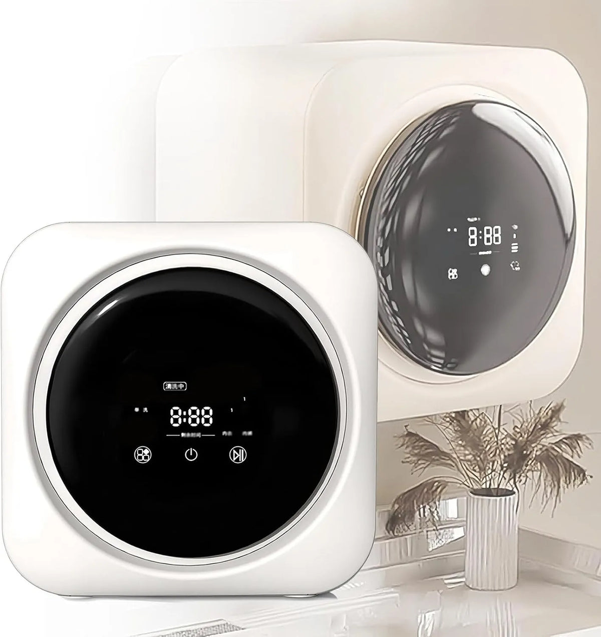 Lave-linge, 170 W, 5 kg, portable, installation murale, écran LCD, camping, sèche-Linge 4 Modes, Camping-Car, pour Appartement, Machine à Laver
