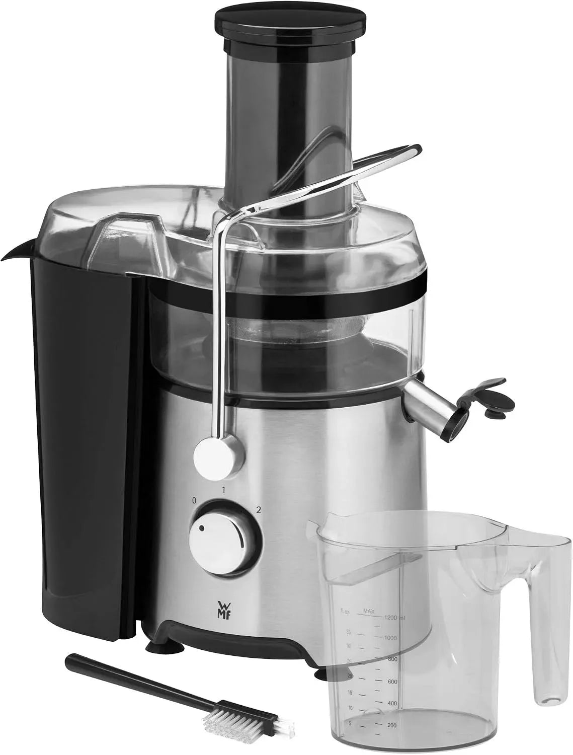 WMF filtre, 1,2 L, 500 W, acier inoxydable, 2 vitesses, pour gros morceaux de fruits