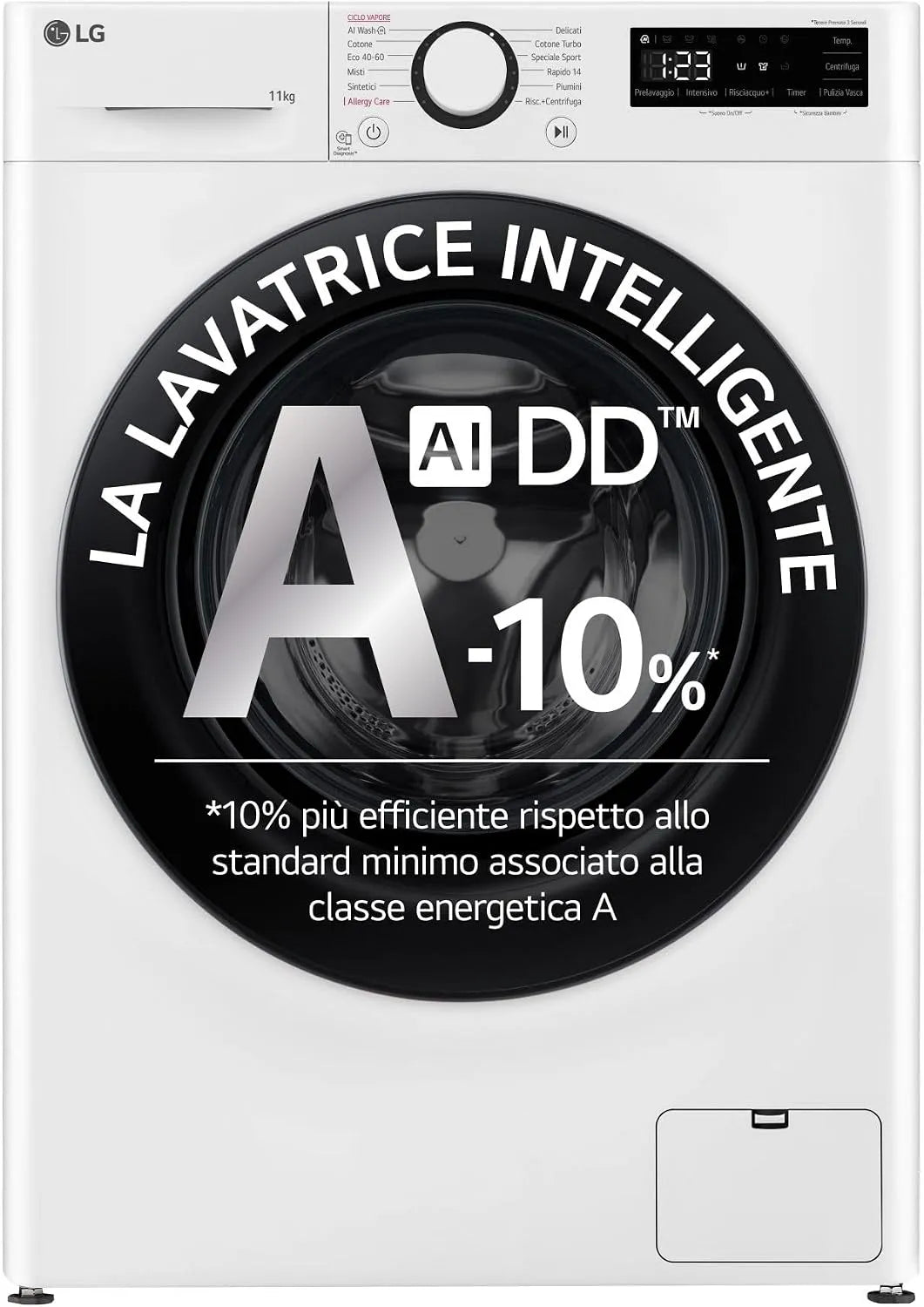 LG F4R3011NSWB Lave-linge, Lave-linge libre installation LG F4R3011NSWB AI DD Steam