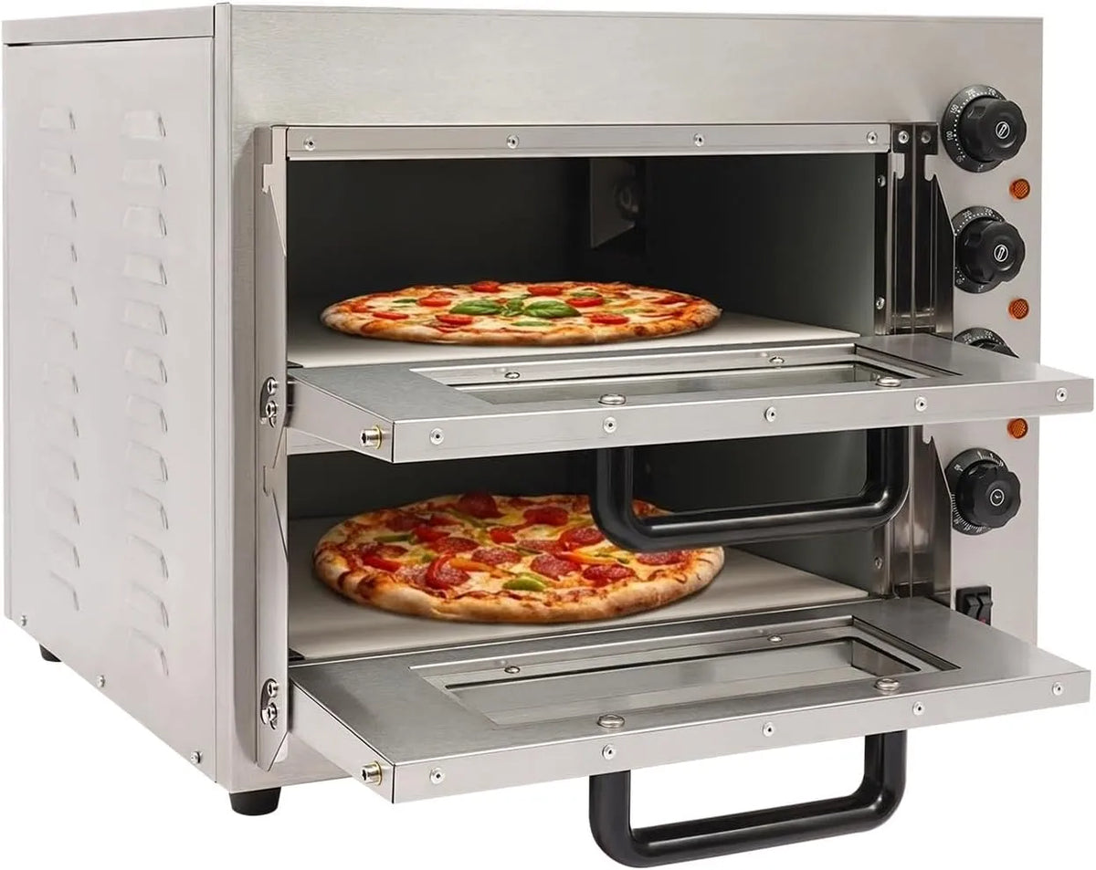 Four électrique à pizza, 3000 W, professionnel, restaurant, acier inoxydable, cuisines domestiques, pizzerias