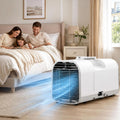 Climatiseur, 1300 W, portable, professionnel, camping, 4 Modes 1300W, Bureau, Auto-Évaporation, Mode Nuit