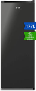 Congélateur, 177 L, 39 dB, CHiQ CSD208D4E, silencieux, noir, Hauteur 1440mm, Pieds Réglables, Porte Réversible
