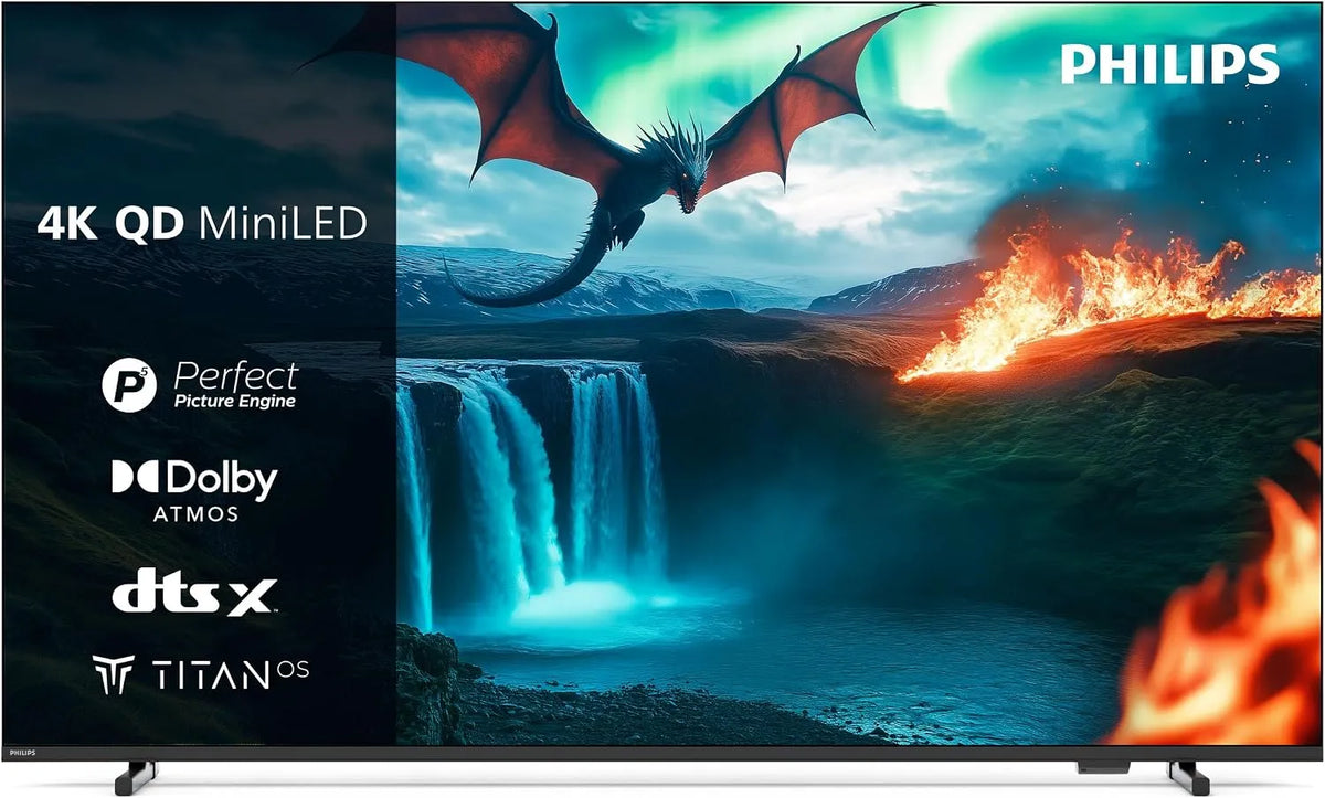 Philips 65MLED810 Smart TV, 65 pouces, téléviseur, 4K UHD, son Dolby, dalle IPS, Titan OS