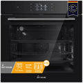 Four électrique à pizza, 60 cm, 72 L, encastrable, tactile, minuteur, Fonction pizza barbecue chaleur tournante, 2 kW, Vitrage de protection thermique