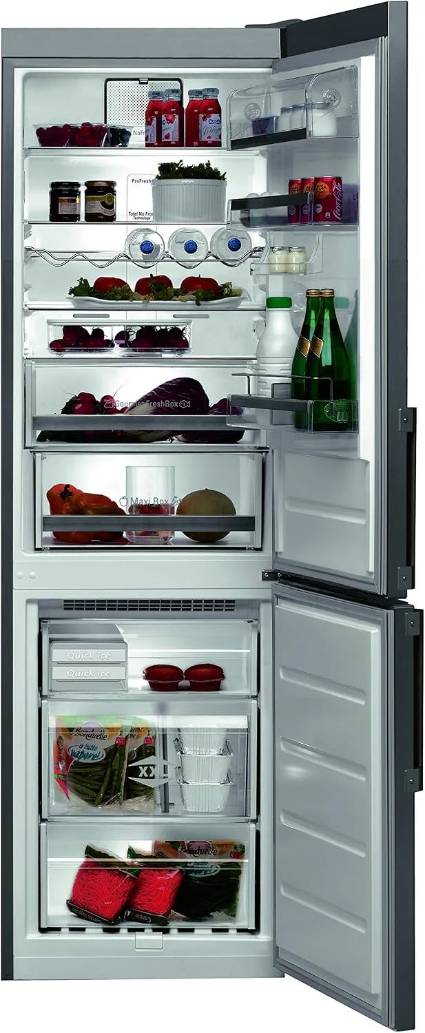 Bauknecht Congélateur, 222 L, tactile, No Frost, acier inoxydable, armoire congélateur, 189 cm de hauteur, congélateur 94 L, Bauknecht KGNF 185 A2+ IN