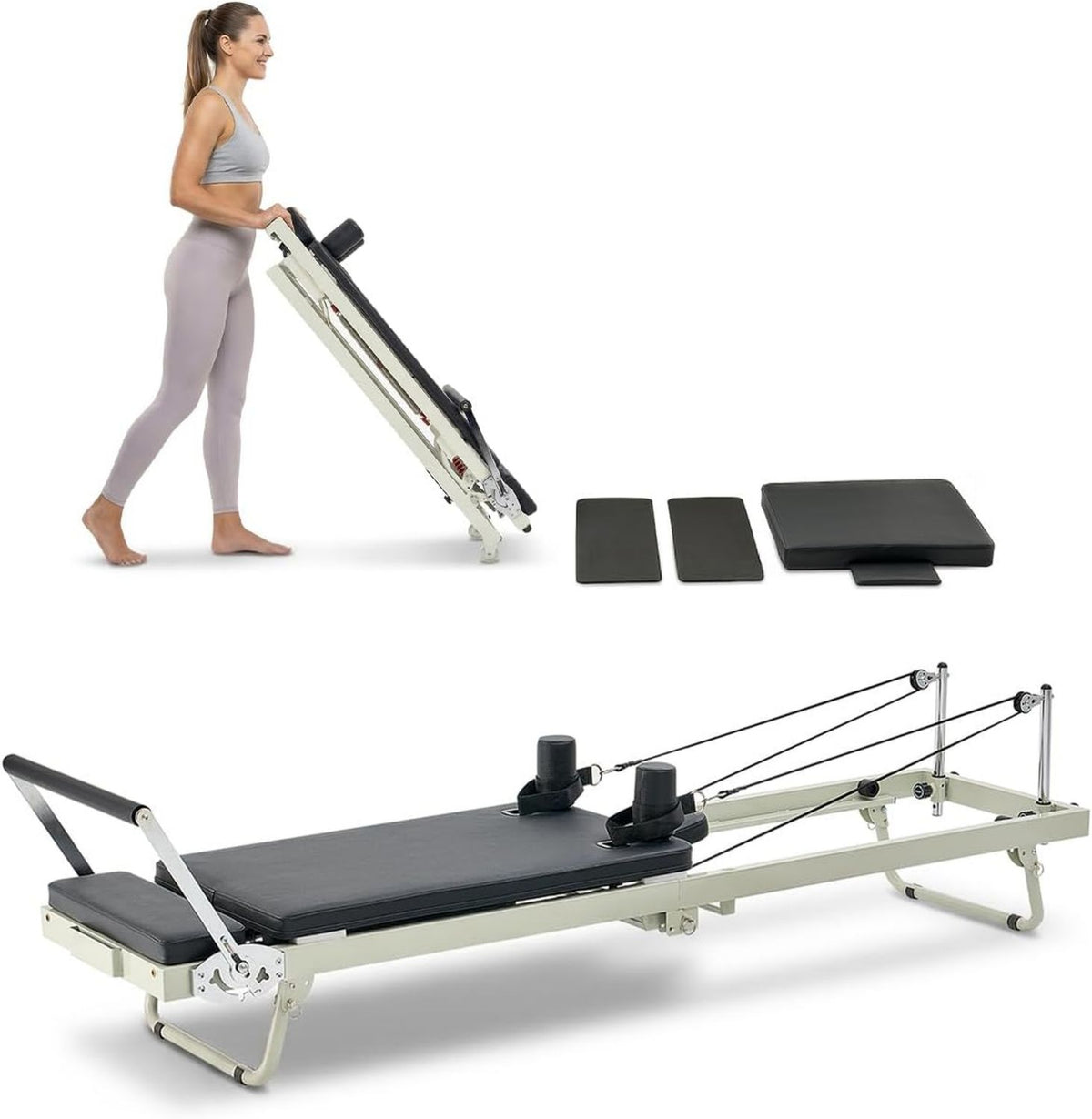 VEVOR Réformateur Pilates Pliant Unisexe Adulte