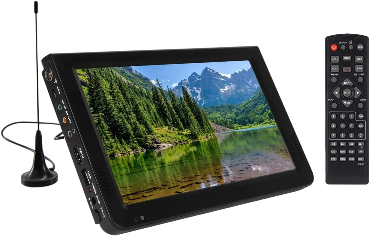 Smart TV 1080P, 10 pouces, téléviseur, portable, Télévision Numérique de Voiture pour la Maison, Support Pliable, Les