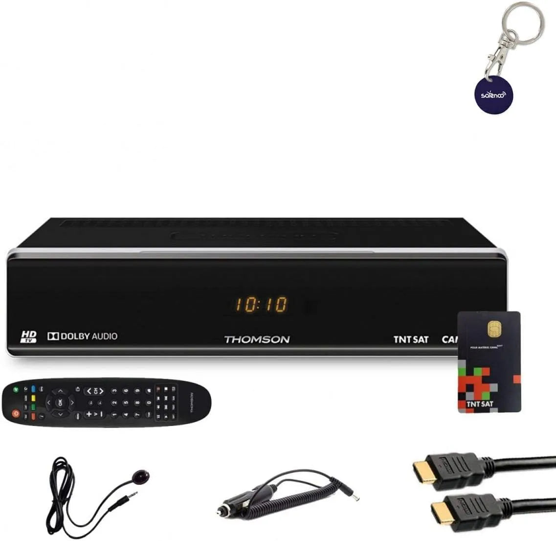Smart TV, 12 V, téléviseur, HDMI, THOMSON Récepteur TV Satellite HD + Carte TNTSAT V6 + Câble HDMI+ Câble 12V + Déport IR