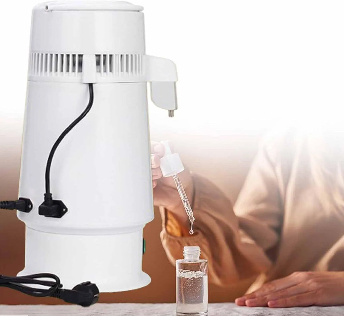 distille l'eau pure, intérieur entièrement en acier inoxydable, pour distillateur d'eau de comptoir en acier inoxydable pour usage domestique et