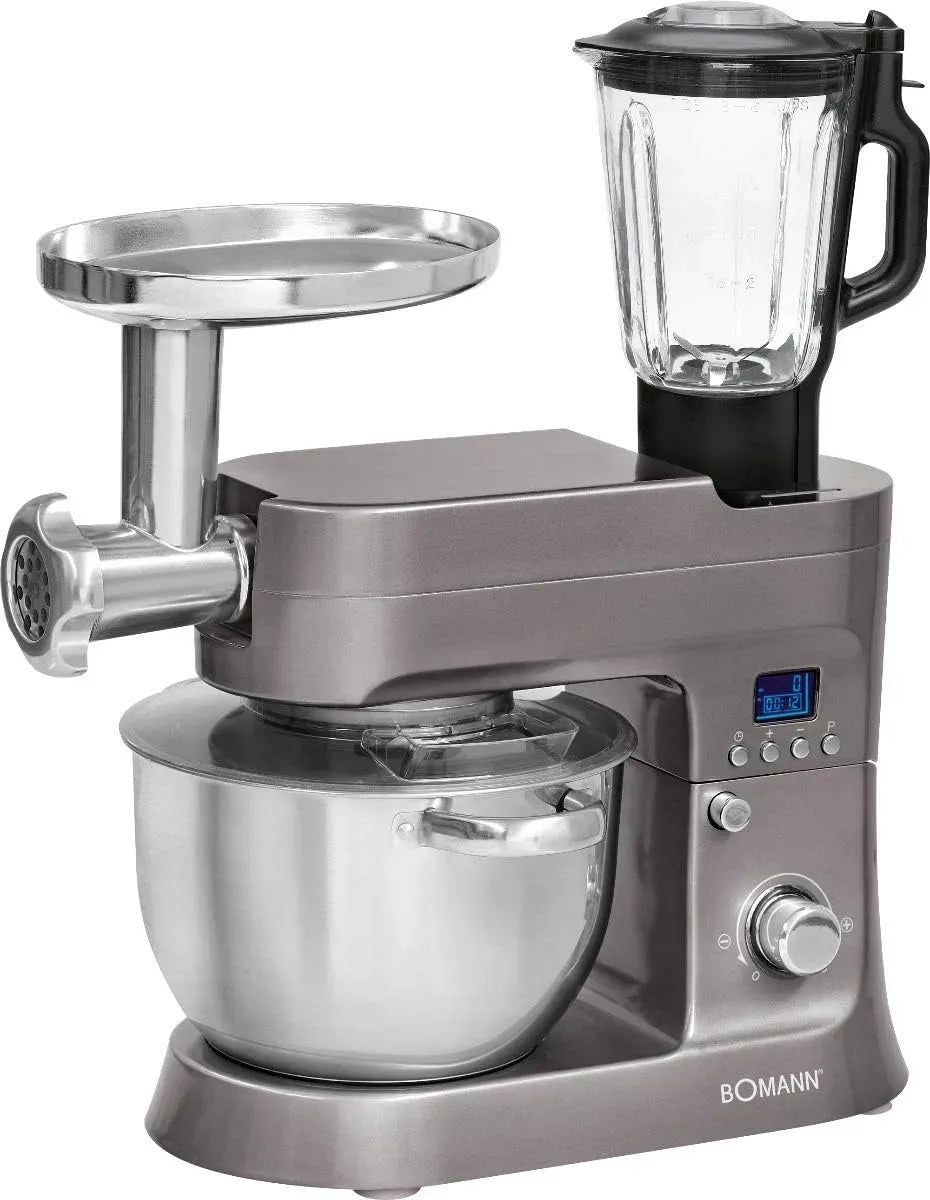 Bomann KM 1395 Accessoire pour appareil, 1200 W, 10 niveaux de vitesse, Robot Pâtissier 4 en 1 1200 W CB, bol XXL