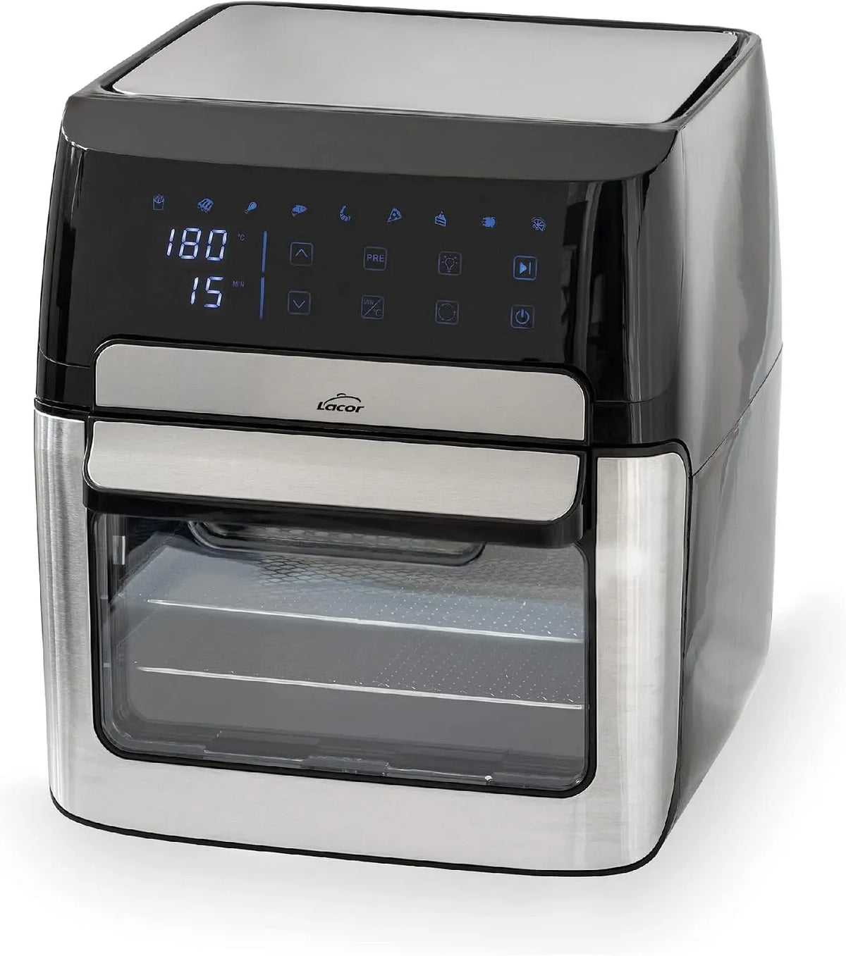 Friteuse à air chaud, 12 L, 1700 W, 9 programmes, tactile, minuteur, Ecran Tactile LED, 7 Accessoires Inclus, 69513
