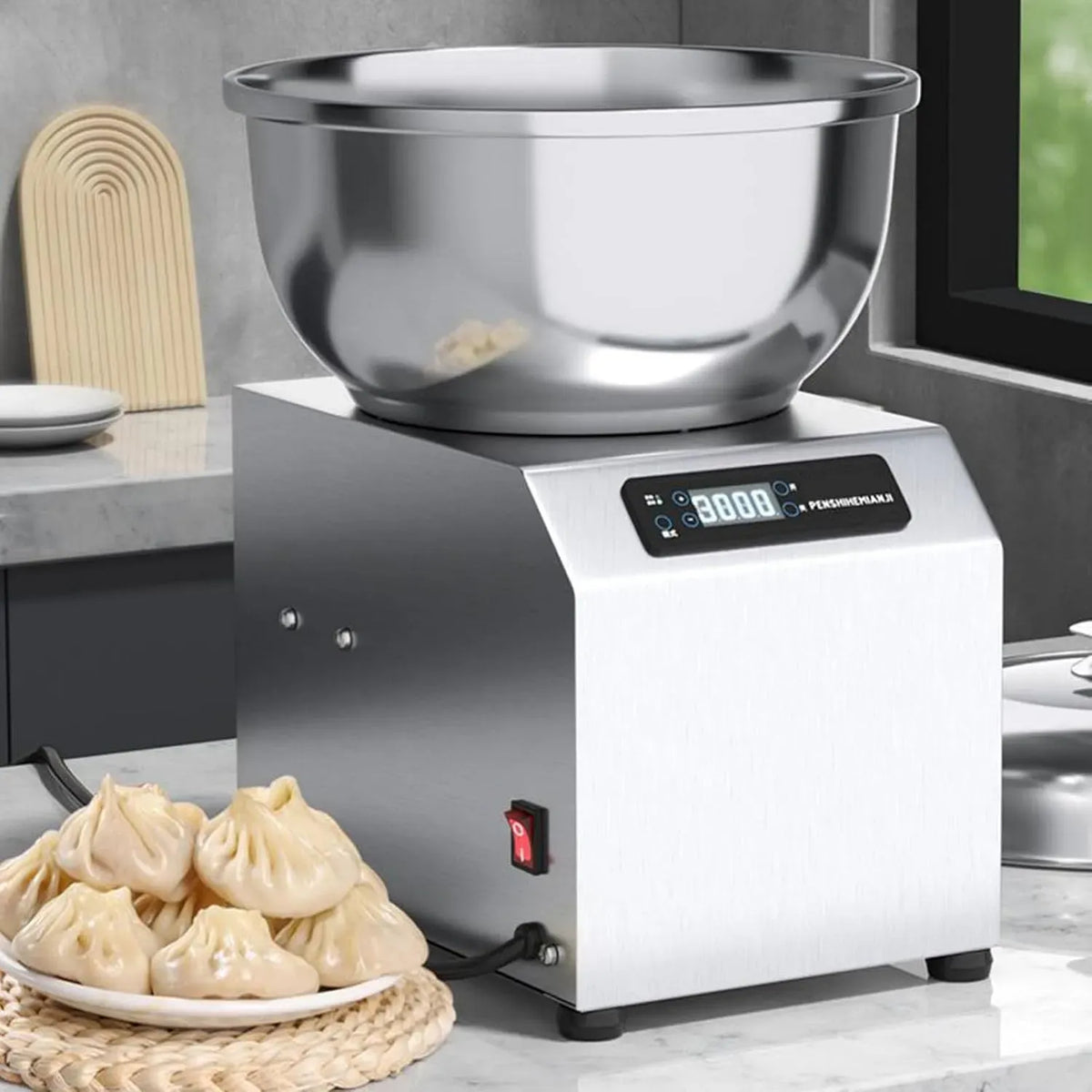 W 220 Pétrin électrique à Spirale en Acier Inoxydable, pour La Fabrication de Pâte à Pain et de Pâte à Pizza, Pétrin électrique 1800 V, Pétrin