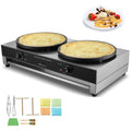 VEVOR Machine à Crêpes, Prise, 40 cm, 6000 W, professionnel, acier inoxydable, fonction chauffante