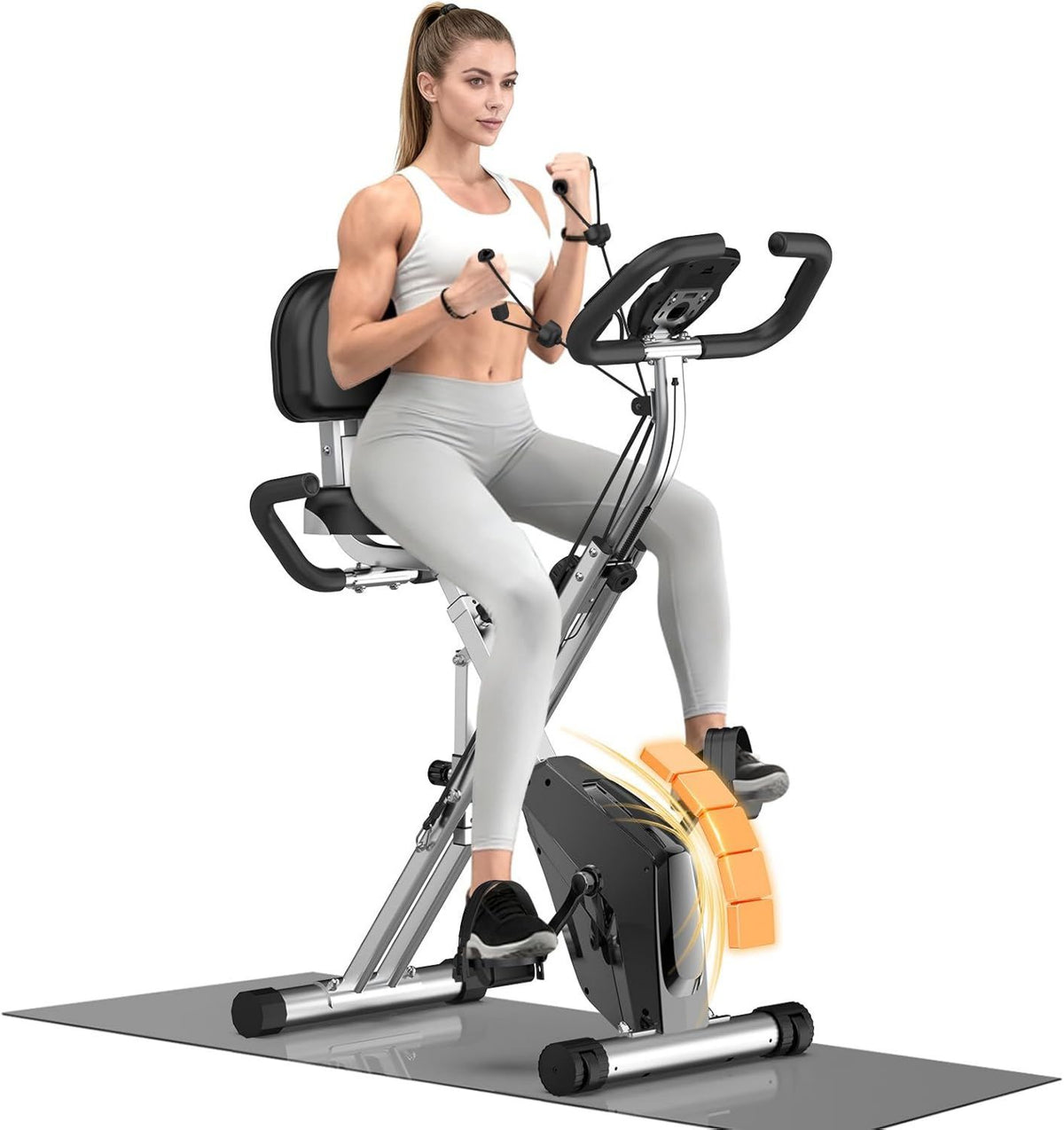 Vélo d'appartement: pliable, réglable, 150kg