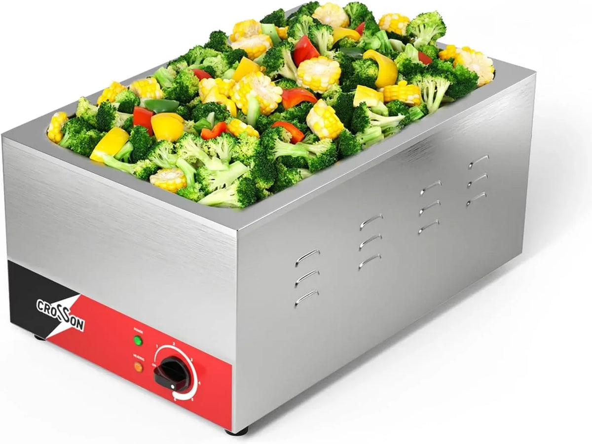 Ustensile de cuisson, 1200 W, 30 à 85 °C, CROSSON, professionnel, 2 zones de température, acier inoxydable