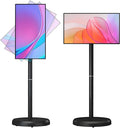 Meuble TV 1080p 4+64Go, 21, 5 pouces, portable, roulettes de déplacement, tactile, Android OS, noir, 6000mah Intégré, Android 14, Moniteur Roulant