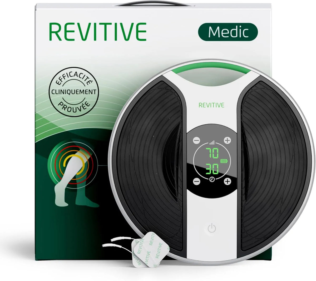 Revitive Medic®, Soulage les jambes douloureuses et réduit les pieds et chevilles gonflés, Soulagement cliniquement prouvé, sans médicament des